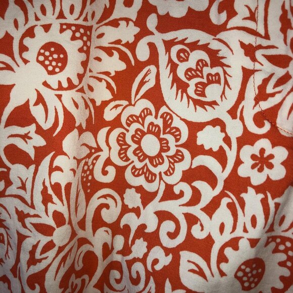 Talbots Womens Orange & White Floral Print Shorts Size 10 - Picture 2 of 6
